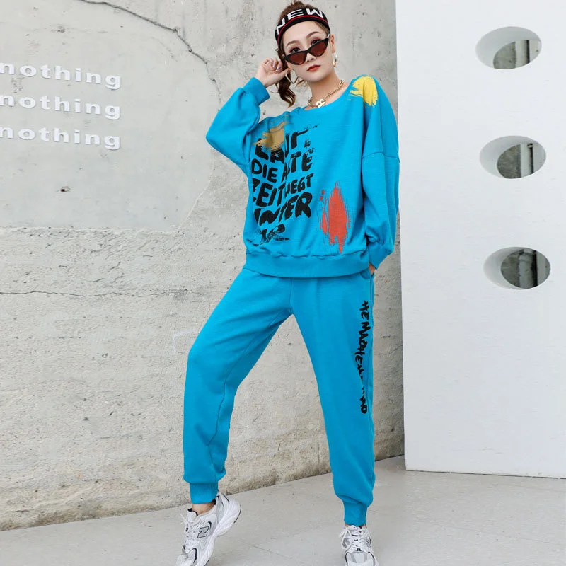 Plus Size Women's Long Sleeve Loose Sweatshirt Suit Leisure 2021 Two Piece Set O Neck Tees And Long Pants For Female Solid Color
Plus Size Women's Long Sleeve Loose Sweatshirt Suit Leisure 2021 Two Piece Set O Neck Tees And Long Pants For Female Solid Color