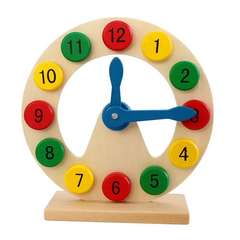 Wooden Clock Toys Early Learning Educational Toys For Children Circle Cognitive Digital Clock Preschool Materials MF1144H 
Wooden Clock Toys Early Learning Educational Toys For Children Circle Cognitive Digital Clock Preschool Materials MF1144H