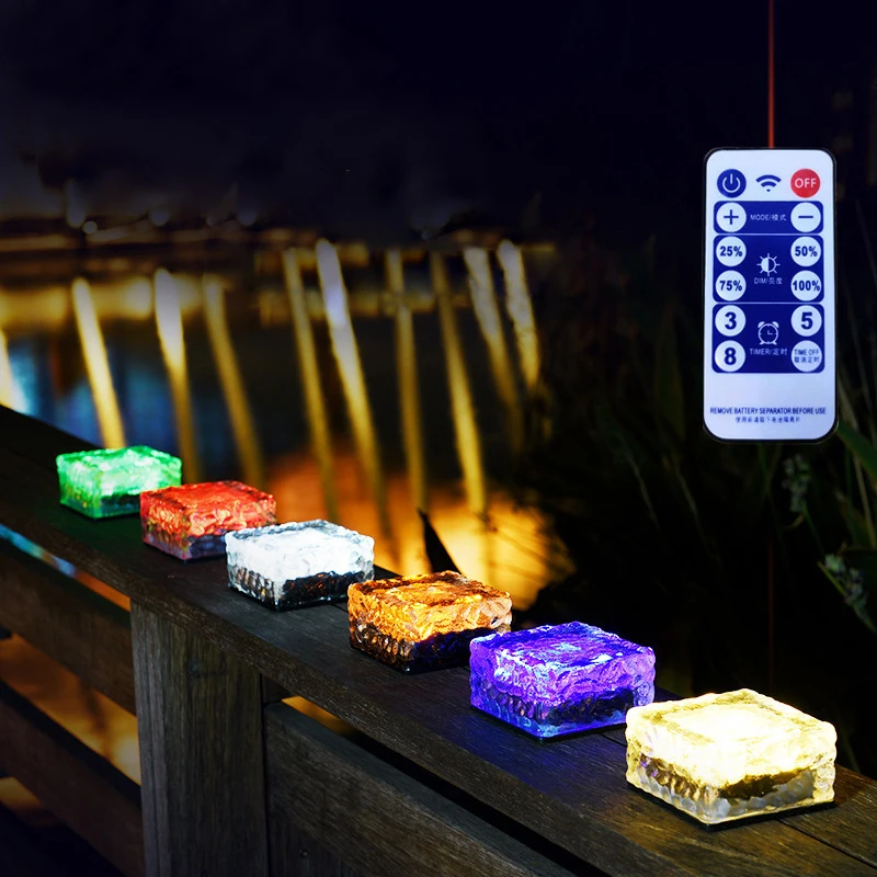 Remote Control Solar Powered Lights Outdoor LED Brick Cube Landscape Lamp Waterproof Solar Garden Lights for Patio Lawn Pathway
Remote Control Solar Powered Lights Outdoor LED Brick Cube Landscape Lamp Waterproof Solar Garden Lights for Patio Lawn Pathway