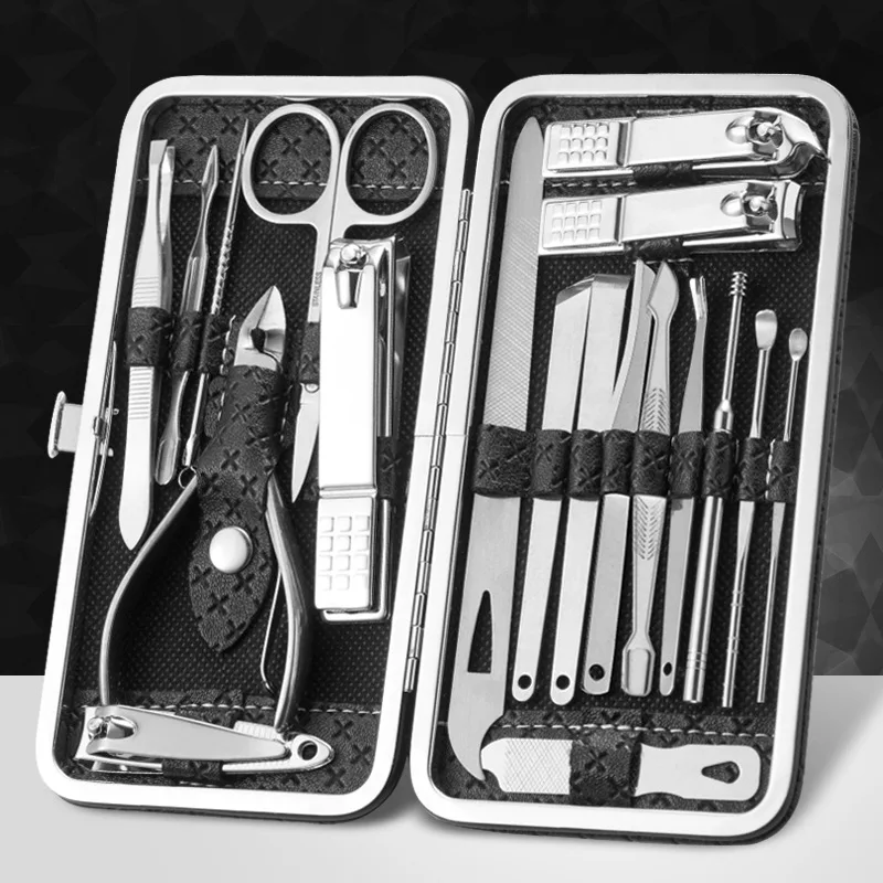 19Pcs/Set Metal Stainless Steel Nail Toe Clippers Manicure Trimmer Face Hand Care Pedicure Tools Nail Cutter Scissor Cuticle Nip
19Pcs/Set Metal Stainless Steel Nail Toe Clippers Manicure Trimmer Face Hand Care Pedicure Tools Nail Cutter Scissor Cuticle Nip