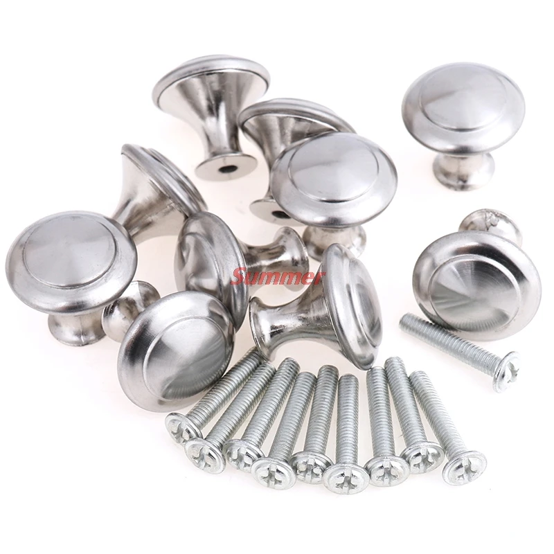 Hot 10sets Round Cabinet Knobs Stainless Steel Drawer Knobs Kitchen Cupboard Pull Handles Furniture Hardware Accessory
Hot 10sets Round Cabinet Knobs Stainless Steel Drawer Knobs Kitchen Cupboard Pull Handles Furniture Hardware Accessory