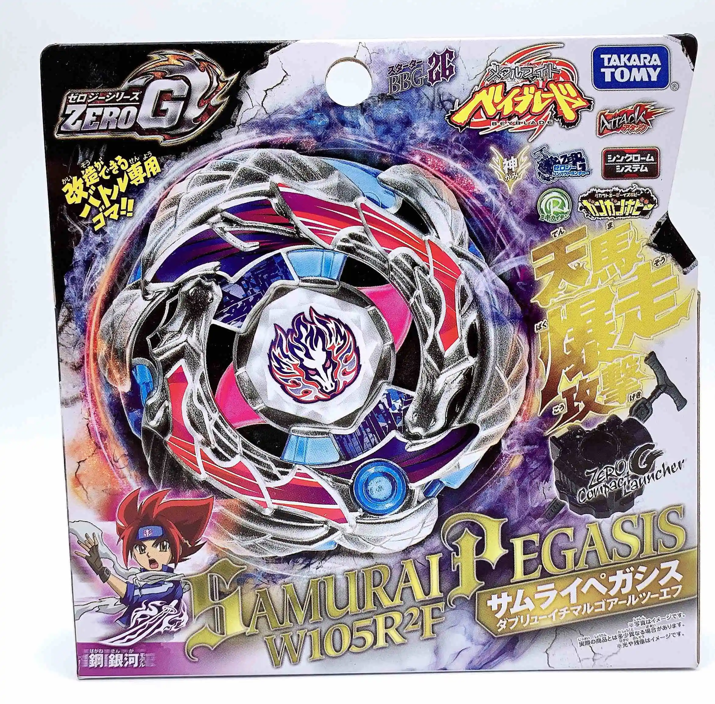 Takara Tomy Beyblade Cero-G Beyblade Samurai Pegasis W105R2F BBG-26 Compacto Lanzador as Children's Day Toys
Takara Tomy Beyblade Cero-G Beyblade Samurai Pegasis W105R2F BBG-26 Compacto Lanzador as Children's Day Toys
