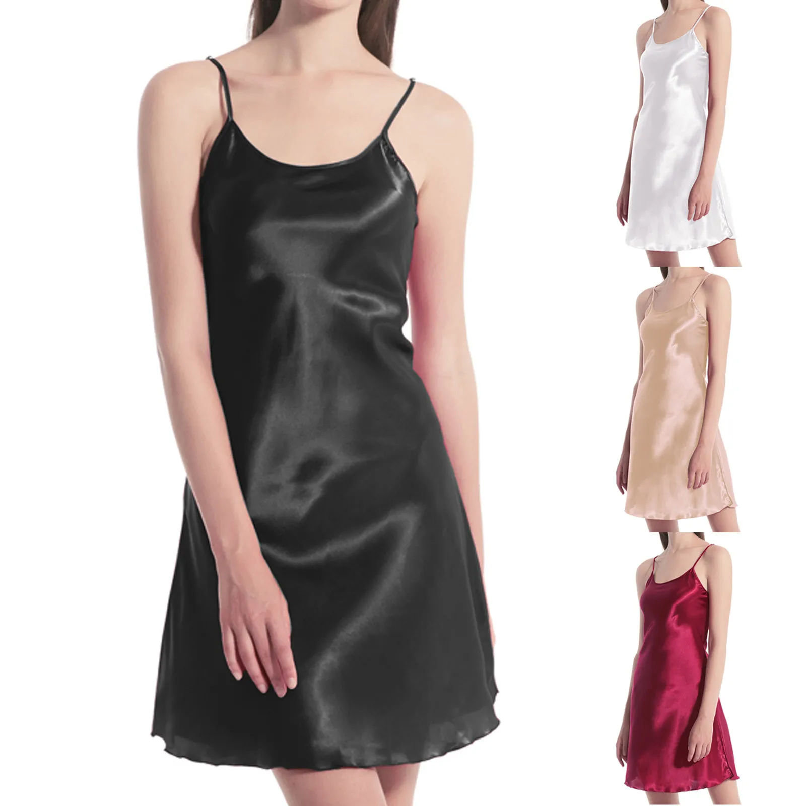 Ladies Inner Camisole Bottoming Skirt Mid-length Knee-length Skirt Solid Color Sleeveless Round Neck Slim Sexy Dress
Ladies Inner Camisole Bottoming Skirt Mid-length Knee-length Skirt Solid Color Sleeveless Round Neck Slim Sexy Dress