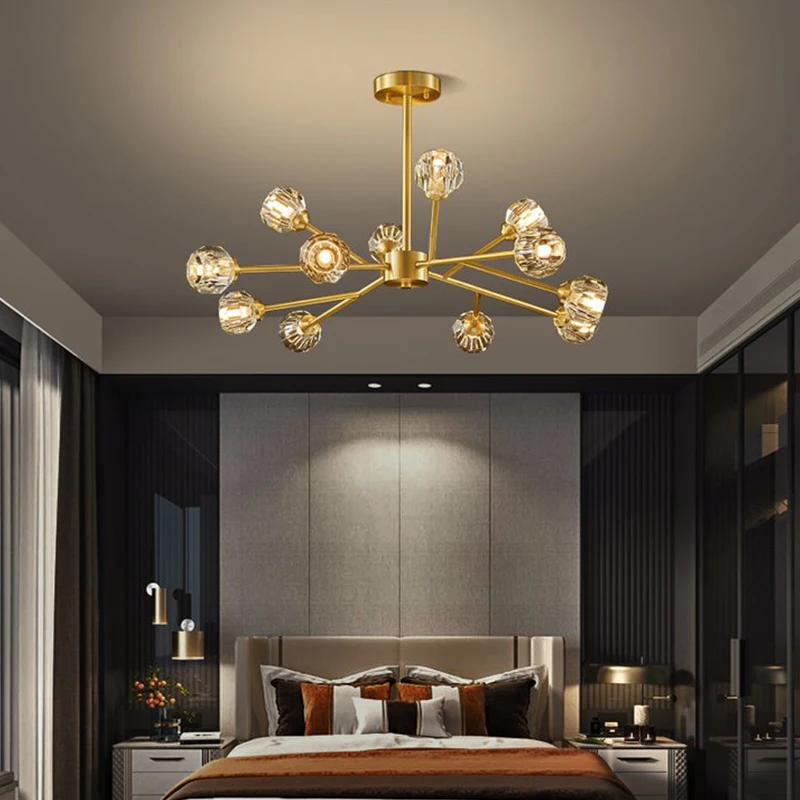 Nordic Bedroom Chandelier Lighting Luxury Modern Minimalist Dining Room Lamp Restaurant Living Room Study Room All Copper Lamp
Nordic Bedroom Chandelier Lighting Luxury Modern Minimalist Dining Room Lamp Restaurant Living Room Study Room All Copper Lamp