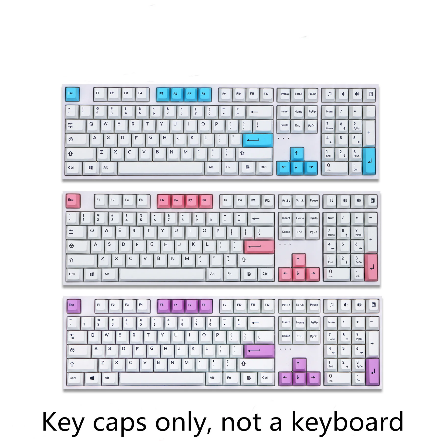 143 Keys/set Minimalist White Keycaps PBT Dye Subbed Key Caps For MX Switch Mechanical Keyboard Cherry Profile Pink Blue Purple
143 Keys/set Minimalist White Keycaps PBT Dye Subbed Key Caps For MX Switch Mechanical Keyboard Cherry Profile Pink Blue Purple