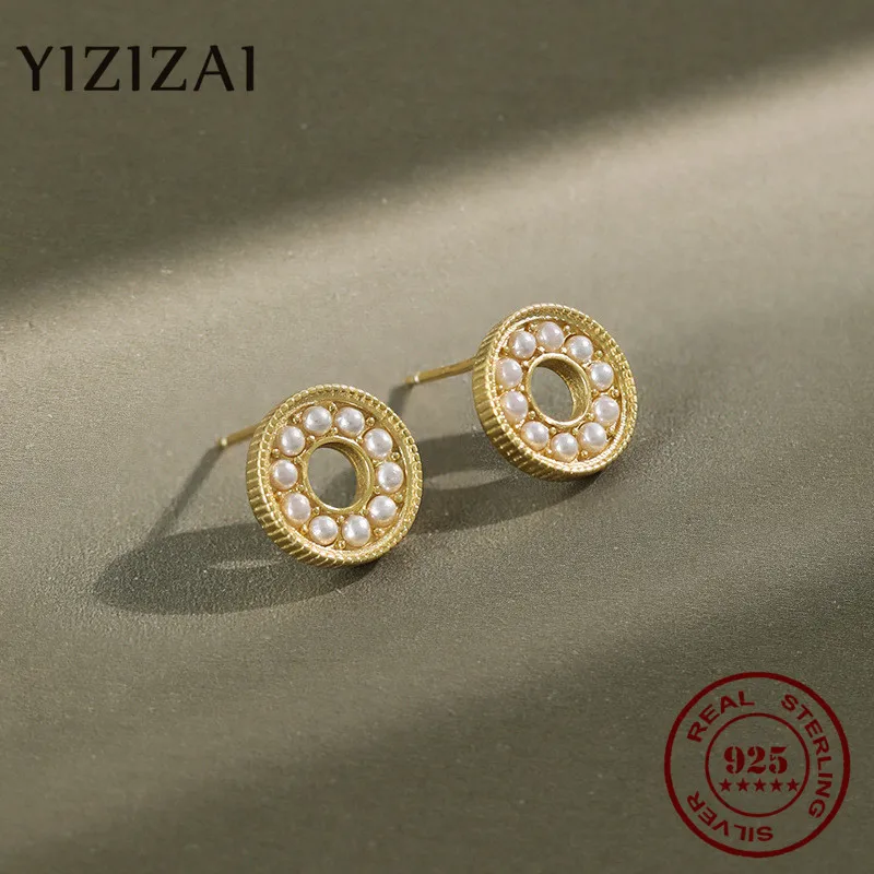 YIZIZAI Real 925 Sterling Silver Classic Circle Irregular Pearl Stud Earrings For Women Party Wedding Jewelry Gift
YIZIZAI Real 925 Sterling Silver Classic Circle Irregular Pearl Stud Earrings For Women Party Wedding Jewelry Gift