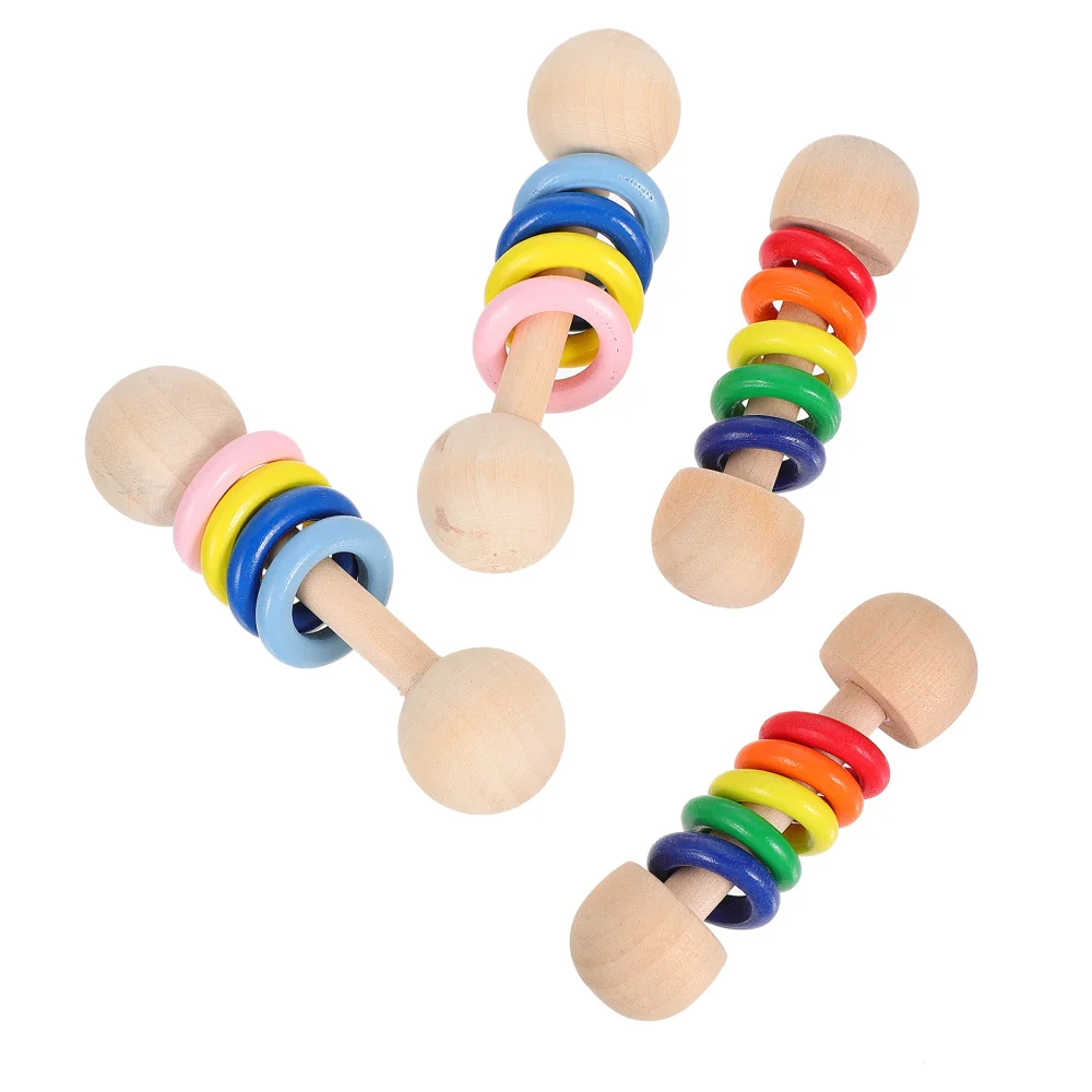 4Pcs Baby Wooden Molar Toys Fun Rattle Stick Toys Baby Teething Training Toys
4Pcs Baby Wooden Molar Toys Fun Rattle Stick Toys Baby Teething Training Toys