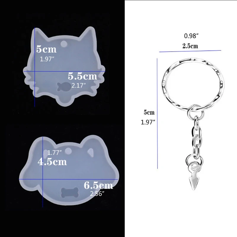 Silicone Cat Dog Shape Pendant Resin Mold DIY Pet Tag Keychain Resin Casting Mold With Keychain Findings Crafting Tools
Silicone Cat Dog Shape Pendant Resin Mold DIY Pet Tag Keychain Resin Casting Mold With Keychain Findings Crafting Tools