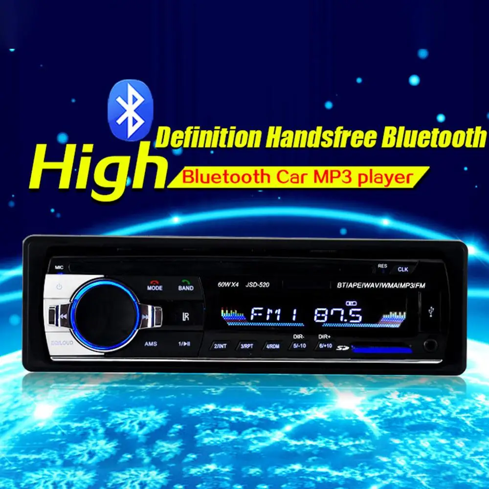 Bluetooth Авторадио Стерео радио FM Aux вход приемник SD USB JSD-520 12V In-dash 1 din автомобильный MP3 мультимедийный плеер для авто
Bluetooth Авторадио Стерео радио FM Aux вход приемник SD USB JSD-520 12V In-dash 1 din автомобильный MP3 мультимедийный плеер для авто
