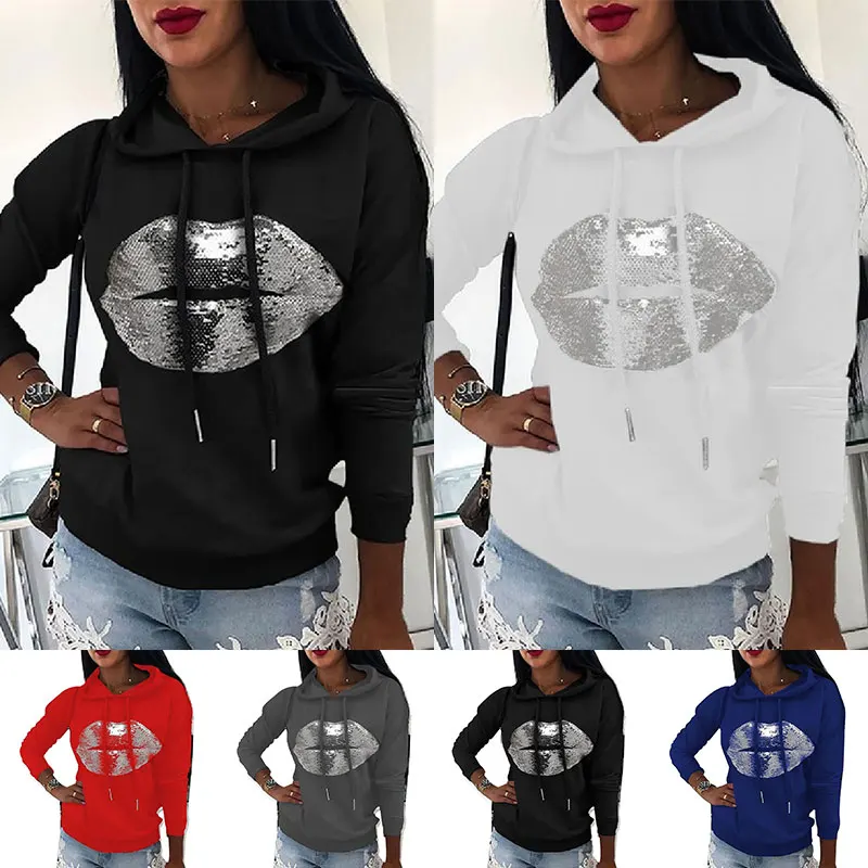 2020 New Casual Oversize Lip Print Hoodie Women Sweatshirt Long Sleeve Pocket Pullover Hooded Autumn Pullover Drawstring T Shirt
2020 New Casual Oversize Lip Print Hoodie Women Sweatshirt Long Sleeve Pocket Pullover Hooded Autumn Pullover Drawstring T Shirt