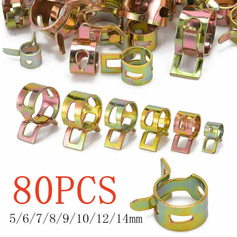 80Pcs Automotive Vacuum Fuel Hose Pinch Spring Clip Clamp Fastener Kit Pipe Camps Hand Tool 5-14mm Optional Clip
80Pcs Automotive Vacuum Fuel Hose Pinch Spring Clip Clamp Fastener Kit Pipe Camps Hand Tool 5-14mm Optional Clip