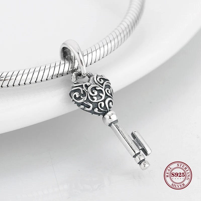 Bewill 925 Sterling Silver DIY Classic Key Heart Shape Fine Pendants Beads Fit Original Charm Bracelet Jewelry Making
Bewill 925 Sterling Silver DIY Classic Key Heart Shape Fine Pendants Beads Fit Original Charm Bracelet Jewelry Making