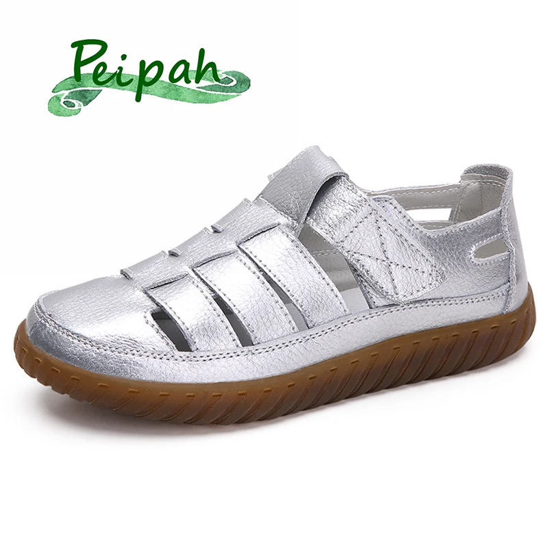 Сандалии PEIPAH женские из натуральной кожи, перфорированные босоножки, удобная повседневная обувь на плоской подошве, с шитьем
Сандалии PEIPAH женские из натуральной кожи, перфорированные босоножки, удобная повседневная обувь на плоской подошве, с шитьем