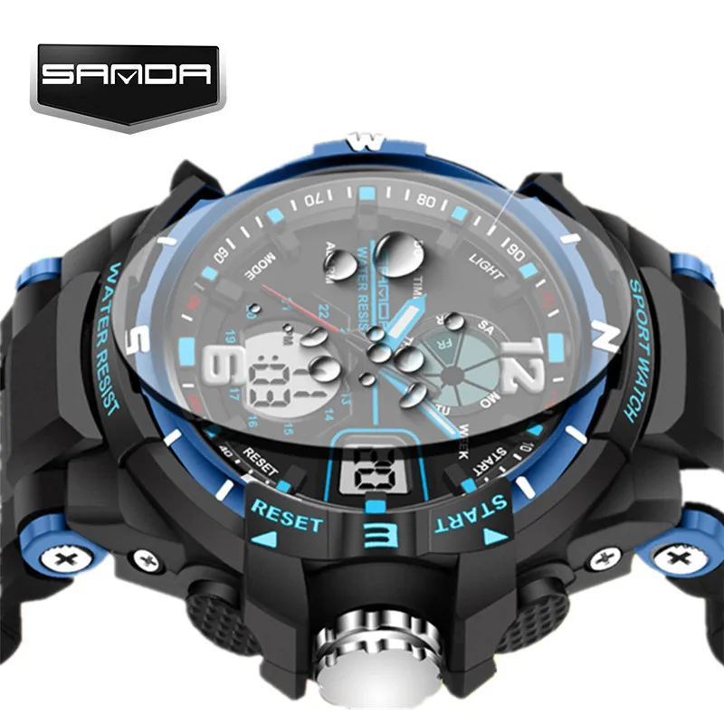 SANDA Waterproof Alarm Mens Watches Top Brand Luxury Digital Led Sports Watch Men Clock Male Wrist Watch Relogio Masculino 2017
SANDA Waterproof Alarm Mens Watches Top Brand Luxury Digital Led Sports Watch Men Clock Male Wrist Watch Relogio Masculino 2017