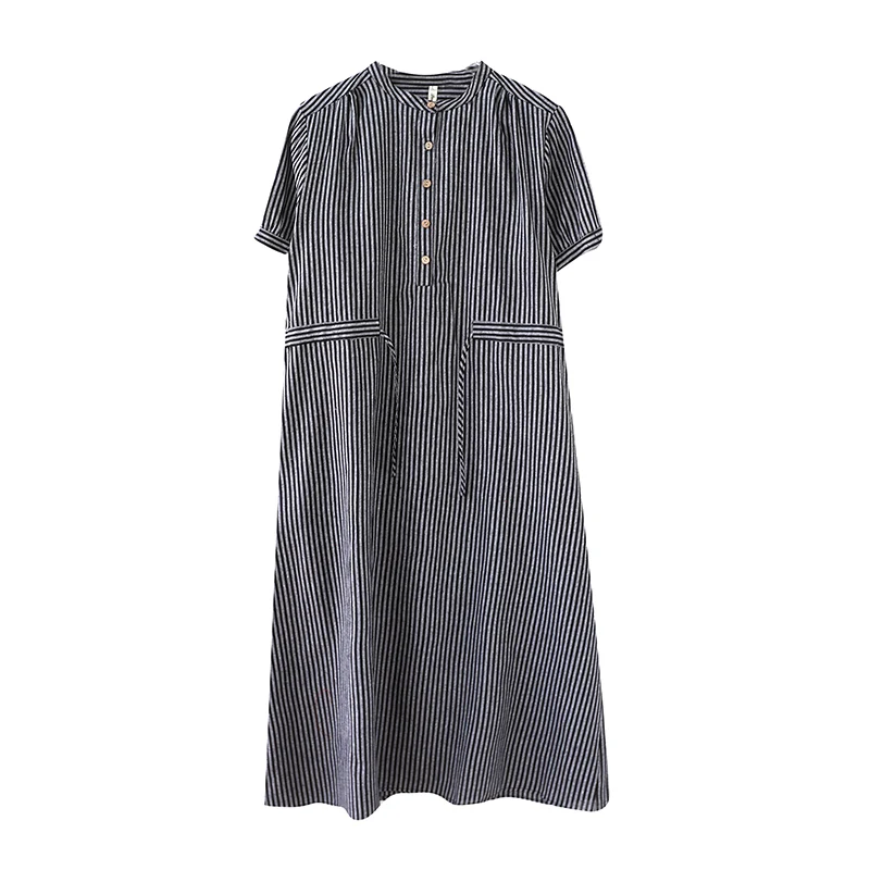 COIGARSAM Casual Striped Women dress Short Sleeve Belt O-Neck High Waist Dresses Red Navy Black 1098
COIGARSAM Casual Striped Women dress Short Sleeve Belt O-Neck High Waist Dresses Red Navy Black 1098