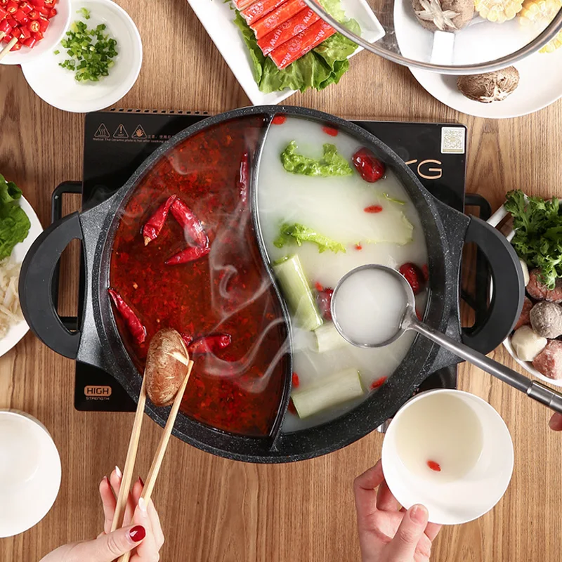 COOKER KING Nonstick Hotpot With Lid Cooking Pot Maifan Stone Anti-heating Silicone Handle Induction 30cm
COOKER KING Nonstick Hotpot With Lid Cooking Pot Maifan Stone Anti-heating Silicone Handle Induction 30cm