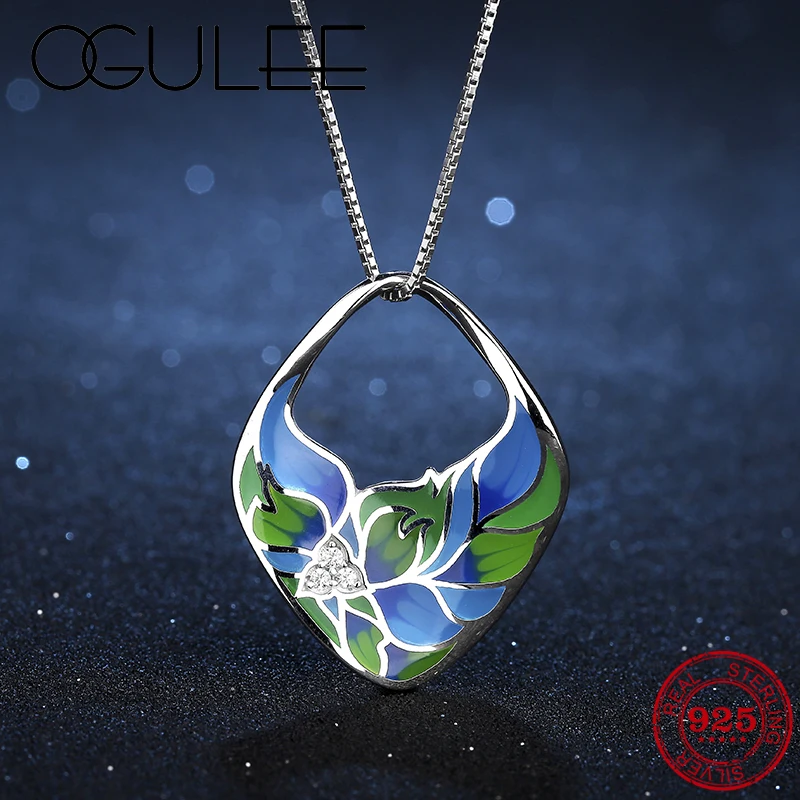 Forget me Not Flowers Colorful round Enamel Pendant for Women 925 Sterling Silver fashion Necklace charming CZ Party Jewelry 
Forget me Not Flowers Colorful round Enamel Pendant for Women 925 Sterling Silver fashion Necklace charming CZ Party Jewelry