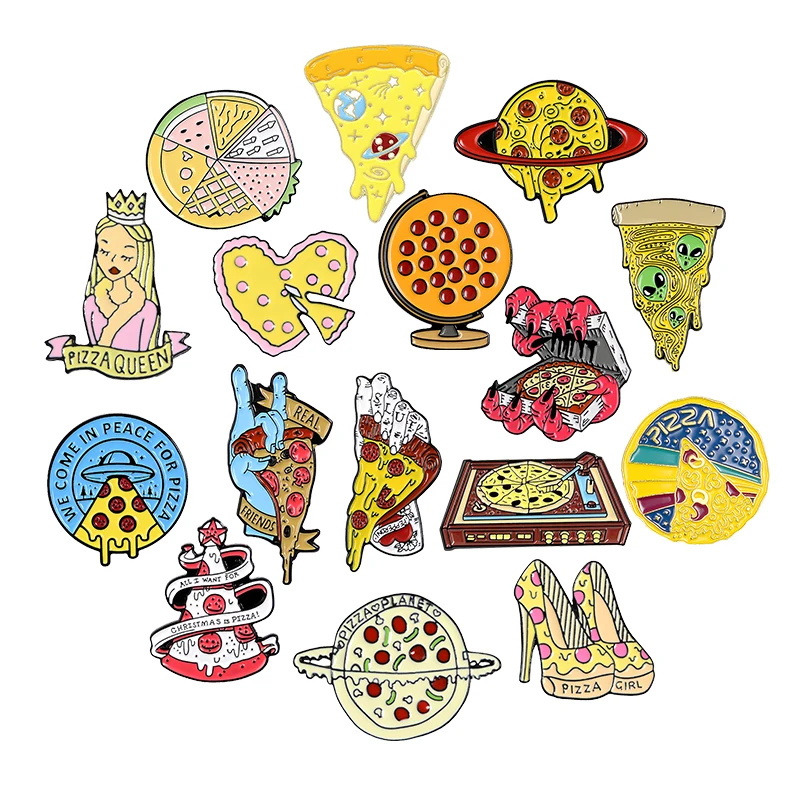 It'S Lunch Time ! Pink Donut Love Pizza Enamel Pin Brooches Queen'S High Heels Crown Badges Denim Shirt Jewelry Gifts For Foodie
It'S Lunch Time ! Pink Donut Love Pizza Enamel Pin Brooches Queen'S High Heels Crown Badges Denim Shirt Jewelry Gifts For Foodie