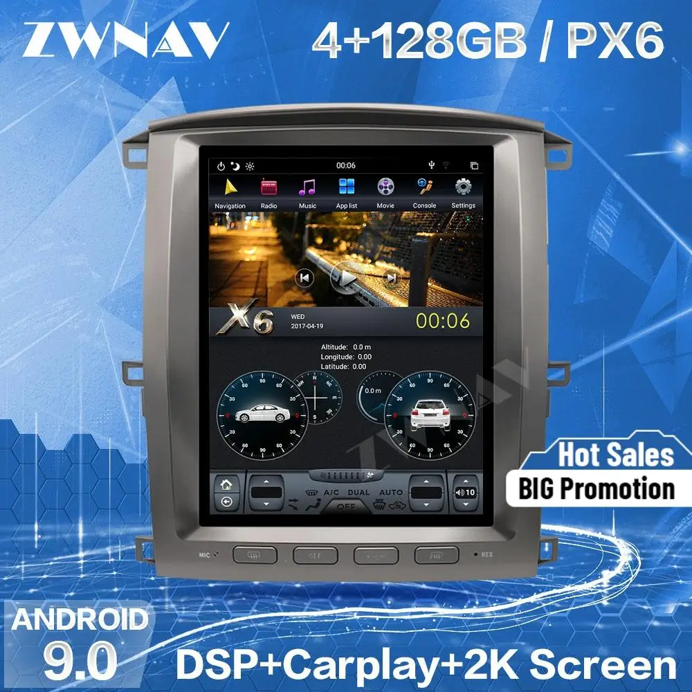 Tesla Screen For 2002 2003 2004 2005 2006 2007 Lexus LX470 LX-470 Android Player GPS Auto Audio Stereo Radio Recorder Head Unit
Tesla Screen For 2002 2003 2004 2005 2006 2007 Lexus LX470 LX-470 Android Player GPS Auto Audio Stereo Radio Recorder Head Unit