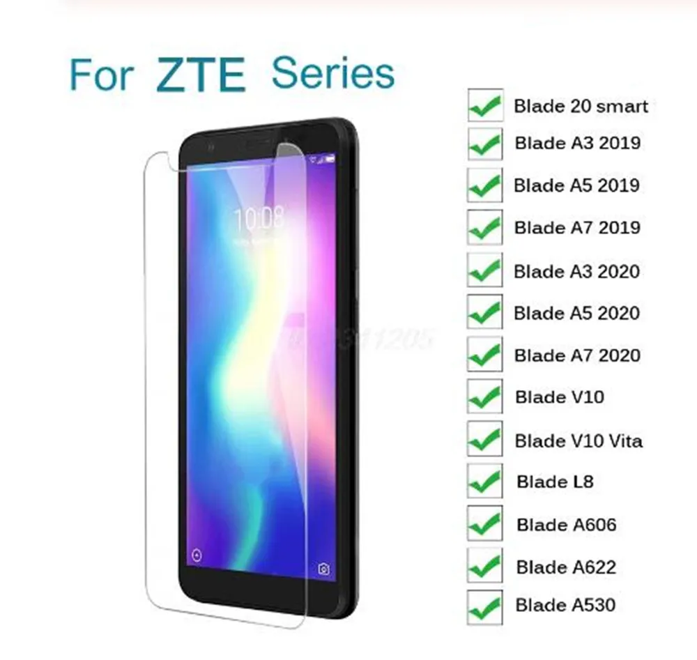 Закаленное стекло для ZTE Blade 20 smart A3 A5 A7 2019 2020 A622 L8 V10 Vita A530 защитная пленка защитное