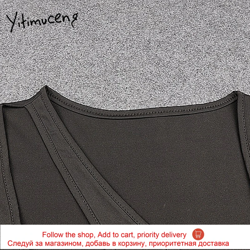 Yitimuceng Woman Tshirts Hollow Out Black Spring Autumn Plus Size Tops for Women 2021 Asymmetrical Spliced Sexy Crop Tops New
Yitimuceng Woman Tshirts Hollow Out Black Spring Autumn Plus Size Tops for Women 2021 Asymmetrical Spliced Sexy Crop Tops New
