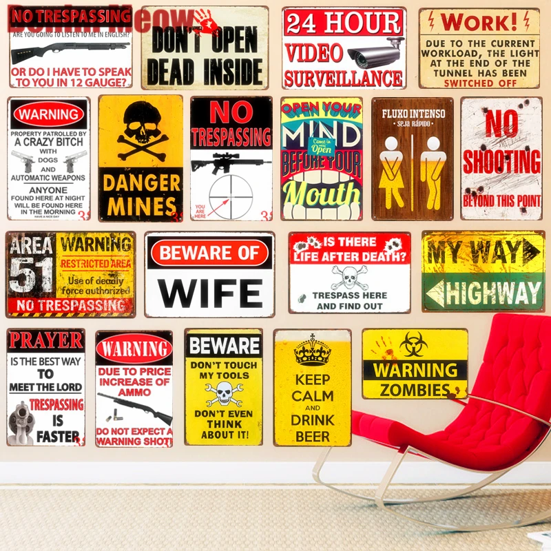 WARNING ZOMBIES Plaque 51 Area Vintage Metal Tin Signs Home Bar Pub Decorative Plates Warning Sign Wall Stickers Art Poster N207
WARNING ZOMBIES Plaque 51 Area Vintage Metal Tin Signs Home Bar Pub Decorative Plates Warning Sign Wall Stickers Art Poster N207