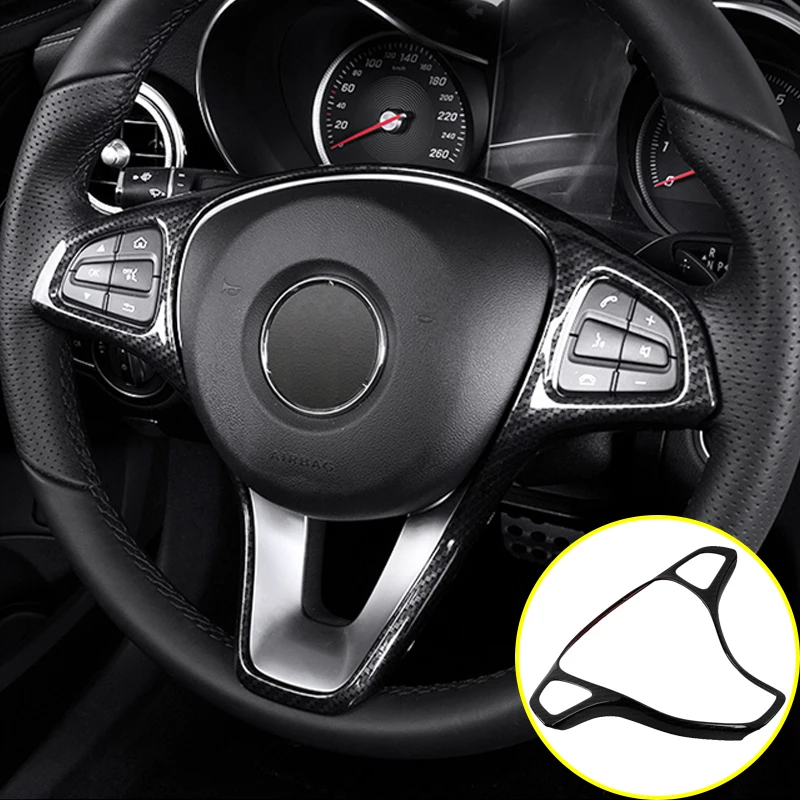 Carbon Fiber Style Car Steering Wheel Decoration Cover Trim for Mercedes Benz C class W205 E class W213 GLC X253 Auto Styling
Carbon Fiber Style Car Steering Wheel Decoration Cover Trim for Mercedes Benz C class W205 E class W213 GLC X253 Auto Styling