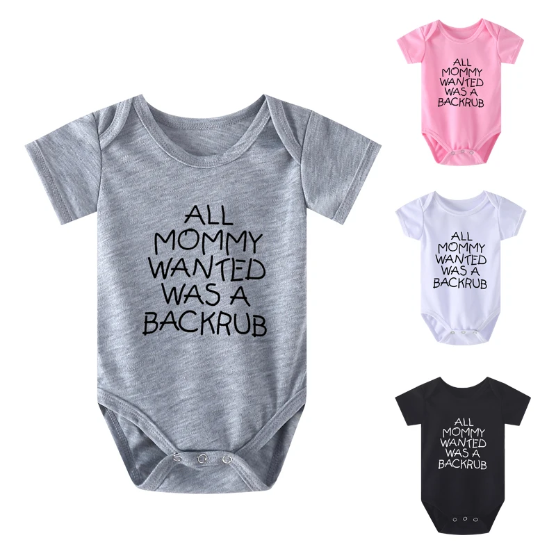 ALL Mommy Wanted Was A Backrub Newborn Baby Romper Infant Short Sleeve Baby Girl Boy New Born Clothes 0-24M
ALL Mommy Wanted Was A Backrub Newborn Baby Romper Infant Short Sleeve Baby Girl Boy New Born Clothes 0-24M