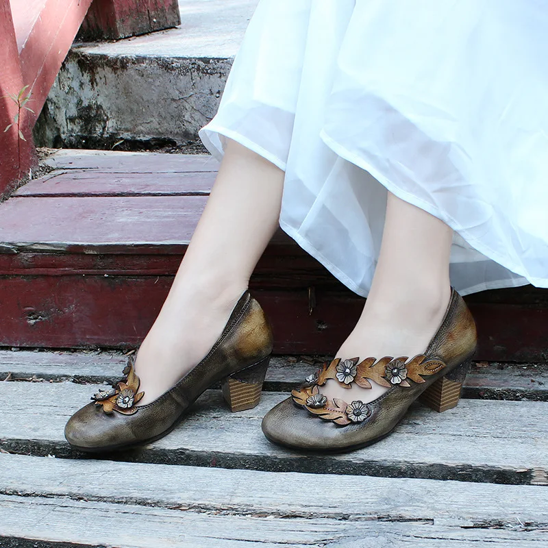 2020 spring new original leisure heels women's craft characteristic design manual leather pumps women shoes 
2020 spring new original leisure heels women's craft characteristic design manual leather pumps women shoes