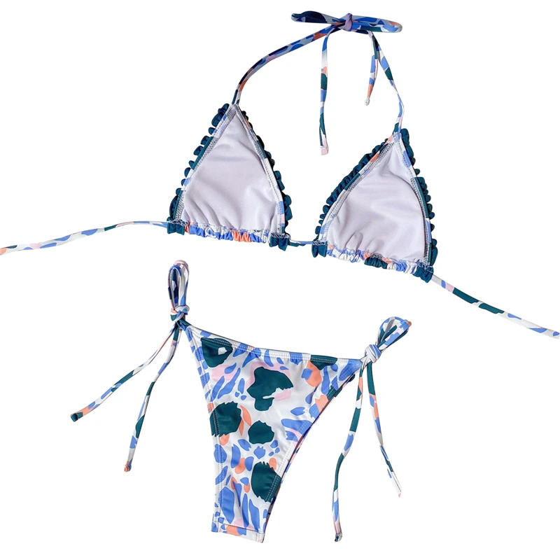 Women Bikini Set Ruffle Split Swimsuit Backless Sleeveless Deep V-Neck Bra Low Waist Party Summer Tassels Briefs Female Bikinis
Women Bikini Set Ruffle Split Swimsuit Backless Sleeveless Deep V-Neck Bra Low Waist Party Summer Tassels Briefs Female Bikinis
