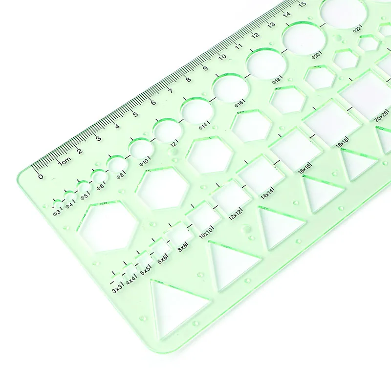Plastic Circle Square Hexagon Geometric Template Ruler Stencil Measure Tool NEW 203C
Plastic Circle Square Hexagon Geometric Template Ruler Stencil Measure Tool NEW 203C