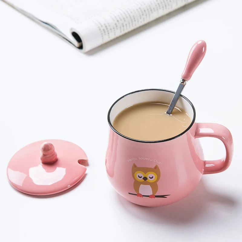 Симпатичная мультяшная керамическая чашка для детей желтая мини Детская кружка