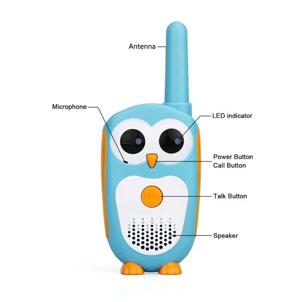 RT30 Walkie Talkie Children 2pcs Cartoon Owl Design Children's radio 0.5W Walky Talky Best Gifts Toys For Boys And Girls
RT30 Walkie Talkie Children 2pcs Cartoon Owl Design Children's radio 0.5W Walky Talky Best Gifts Toys For Boys And Girls
