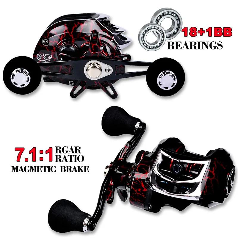 Fishing Reel 10KG Max Drag baitcasting reel 18+1BB 7.1:1 Gear Ratio Baitcast Wheel accessories slow jigging stradic baitcaster
Fishing Reel 10KG Max Drag baitcasting reel 18+1BB 7.1:1 Gear Ratio Baitcast Wheel accessories slow jigging stradic baitcaster