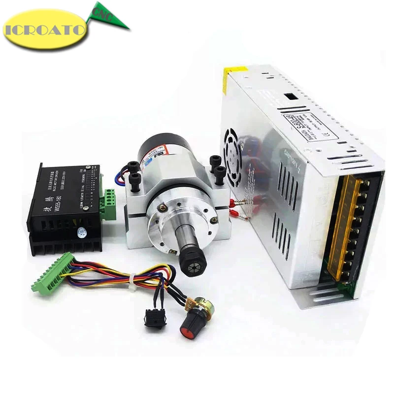 ICROATO 400W Brushless Spindle kits 4 sets with mach3 Speed Control Driver DC 400W ER11 PCB For Milling Drilling 0.4KW DC Motor
ICROATO 400W Brushless Spindle kits 4 sets with mach3 Speed Control Driver DC 400W ER11 PCB For Milling Drilling 0.4KW DC Motor