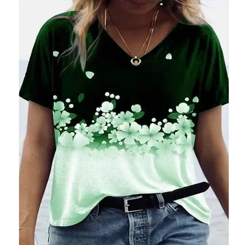 Floral Printed V Neck Short Sleeve Tops Casual Loose Plus Size Harajuku Tees Female T-shirt 2021 Summer Clothing 2021 Camisetas
Floral Printed V Neck Short Sleeve Tops Casual Loose Plus Size Harajuku Tees Female T-shirt 2021 Summer Clothing 2021 Camisetas