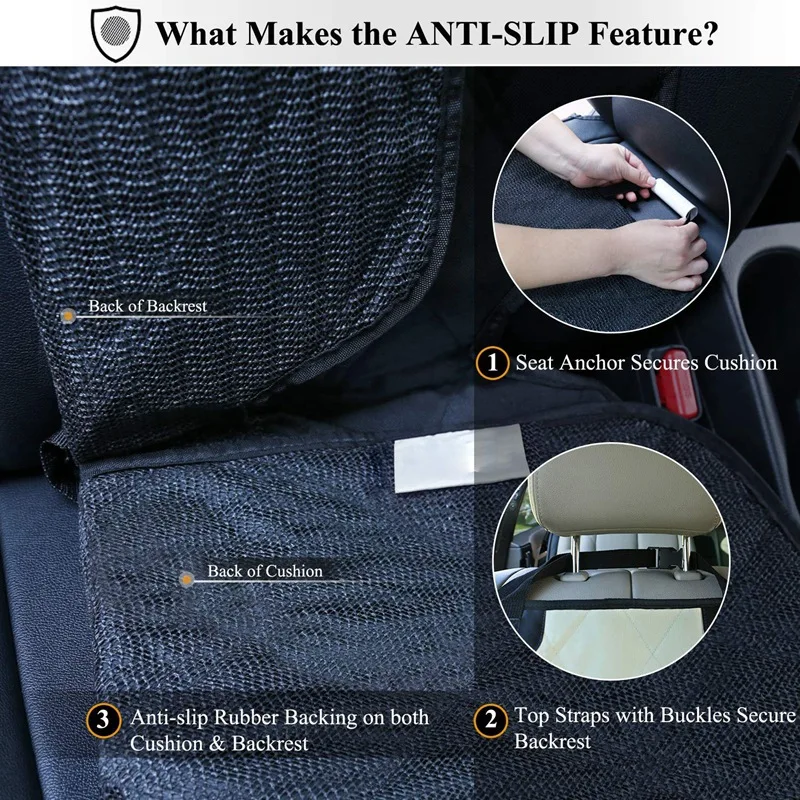 Dog Car Seat Covers with Universal Fit Pet Protectors Anti-Slip Backing for Most Cars SUVs & MPVs Black | Автомобили и