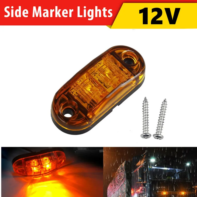 2LED Side lights Amber Red White 2 Led Light Oval Clearance Trailer Car Truck Side Marker Tail Lamp Side Marker Lights
2LED Side lights Amber Red White 2 Led Light Oval Clearance Trailer Car Truck Side Marker Tail Lamp Side Marker Lights