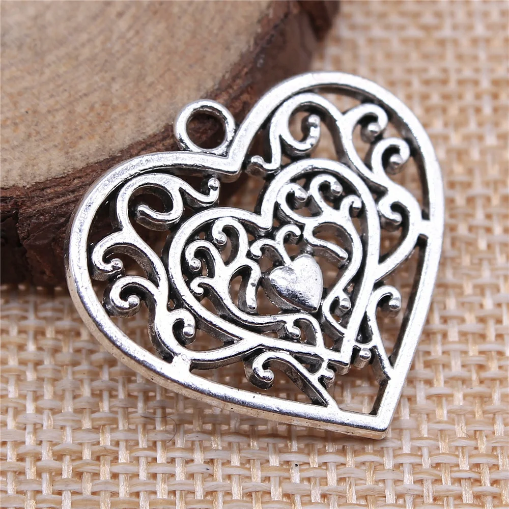 2pcs 30x27mm Hollow Carving Heart Charms Antique Silver Plated Pendant Charms Jewelry Findings For Jewelry Making
2pcs 30x27mm Hollow Carving Heart Charms Antique Silver Plated Pendant Charms Jewelry Findings For Jewelry Making