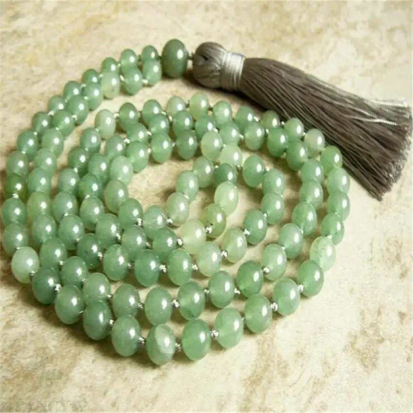 6mm Green jade Gemstone 108 Beads Tassel Mala Necklace Chakas Handmade MONK Bless DIY Wrist fengshui Cheaply natural Healing
6mm Green jade Gemstone 108 Beads Tassel Mala Necklace Chakas Handmade MONK Bless DIY Wrist fengshui Cheaply natural Healing