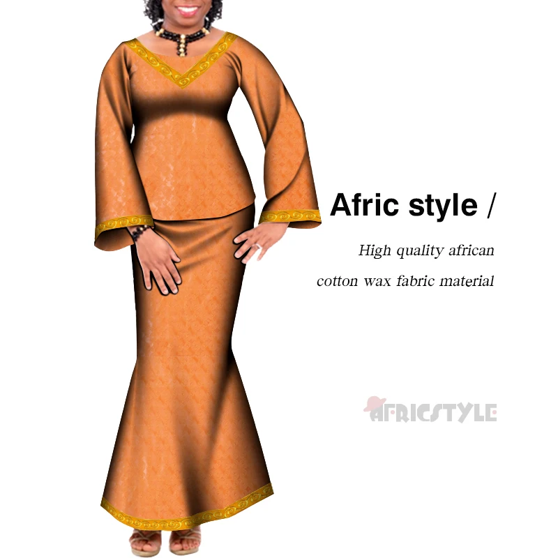 Bazin African Clothing for Women Two Piece Sets Top and Skirts Dashiki Party Lady Suits Elegant Gown Robe Africaine Femme WY065
Bazin African Clothing for Women Two Piece Sets Top and Skirts Dashiki Party Lady Suits Elegant Gown Robe Africaine Femme WY065