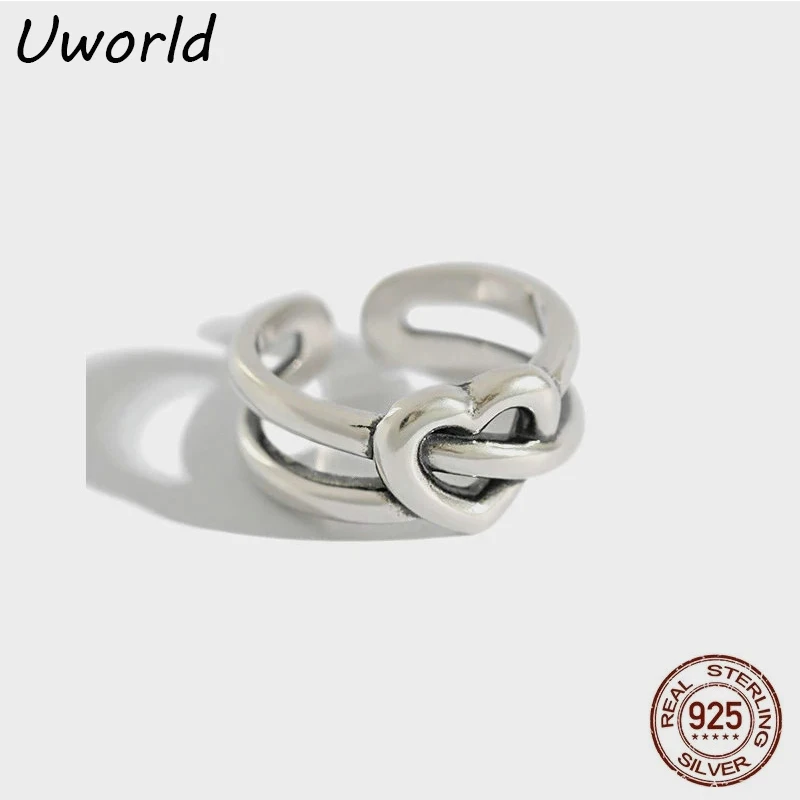 Ins Hot Retro Old index finger Heart silver ring Adjustable 925 Sterling Silver Open Ring
Ins Hot Retro Old index finger Heart silver ring Adjustable 925 Sterling Silver Open Ring