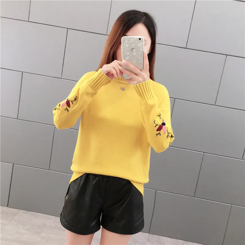 Women Floral Embroidery Knitting Jumpers 2020 New Autumn Winter Ladys Turtleneck Long Sleeve Knitted Sweater
Women Floral Embroidery Knitting Jumpers 2020 New Autumn Winter Ladys Turtleneck Long Sleeve Knitted Sweater
