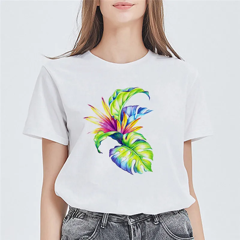 LUSLOS New Arrival Summer Women Lady Short Sleeve O-neck T-shirt Banana Leaf Print Fashion Casual Harajuku Tshirt Femme Cute Top
LUSLOS New Arrival Summer Women Lady Short Sleeve O-neck T-shirt Banana Leaf Print Fashion Casual Harajuku Tshirt Femme Cute Top