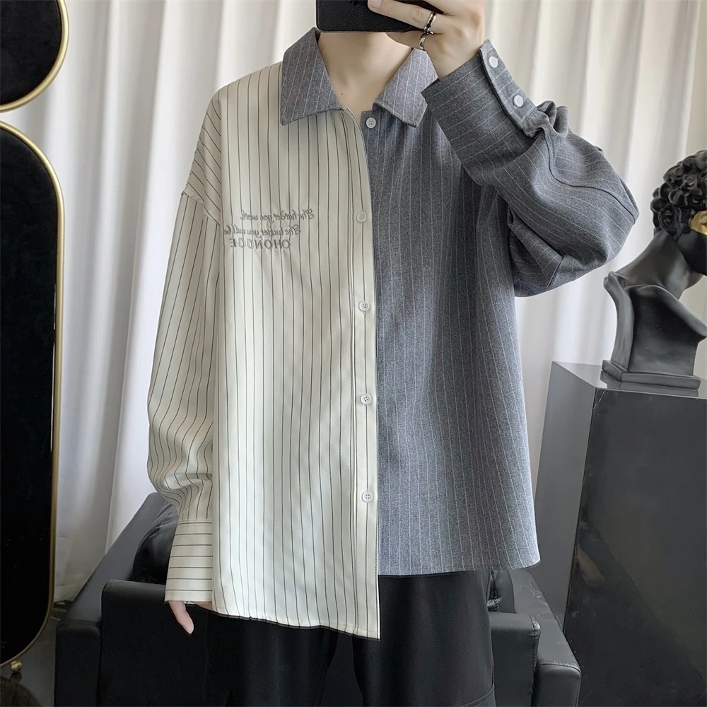 Korean Style Shirts Casual Loose Fashion Cotton Oversize Long Sleeve Streetwear Shirts Chemise Homme Men's Clothing DB60SH
Korean Style Shirts Casual Loose Fashion Cotton Oversize Long Sleeve Streetwear Shirts Chemise Homme Men's Clothing DB60SH