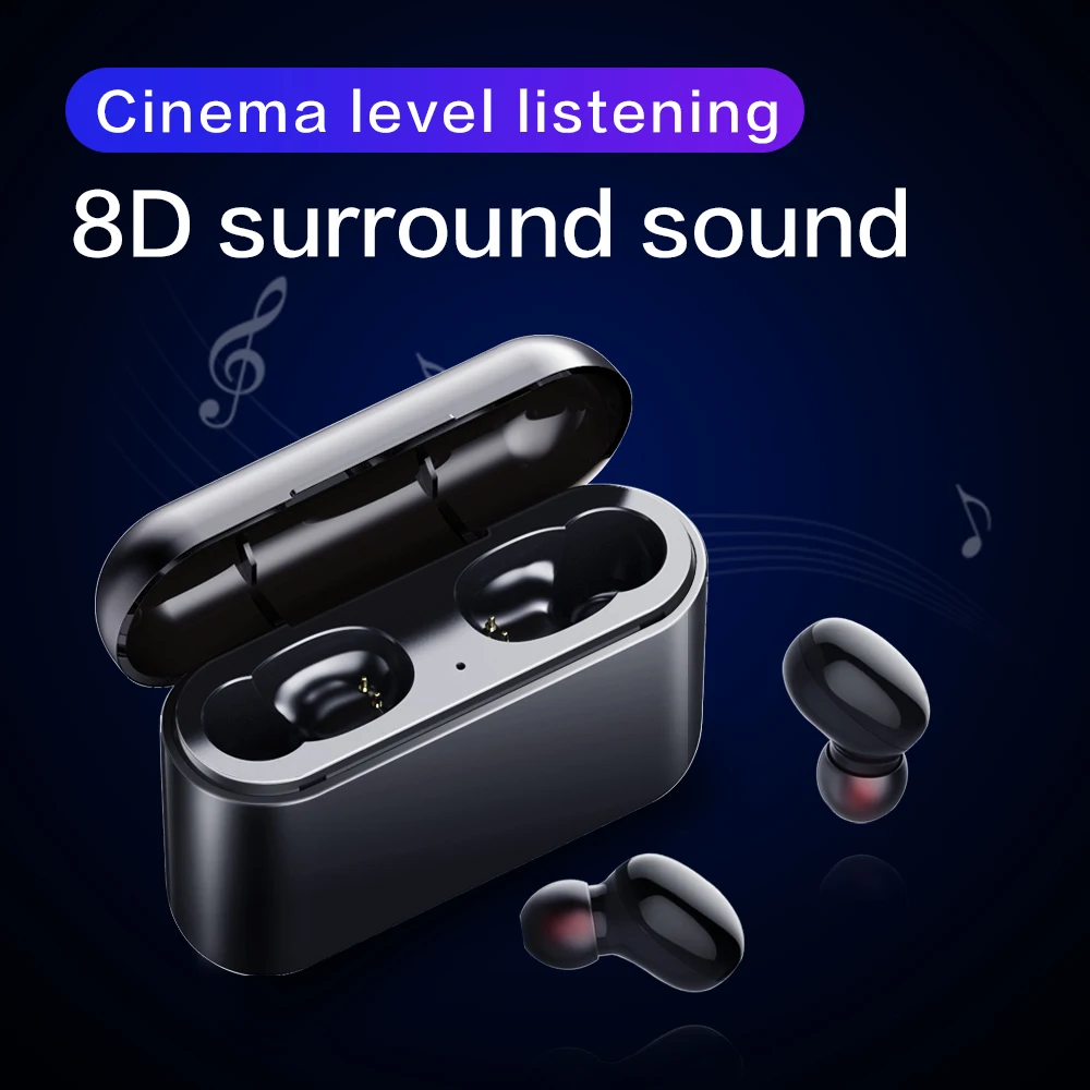 TWS беспроводные Bluetooth наушники с шумоподавлением HD сенсорным управлением