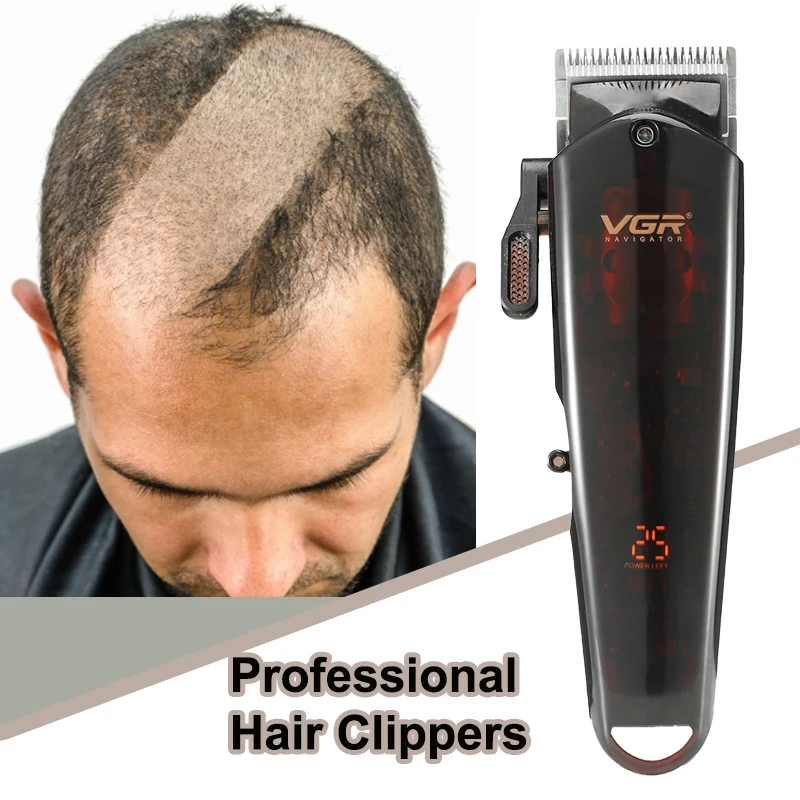 VGR Hair Clipper Personal Care Professional Electric Translucent USB Rechargeable Trimmer for Men Clippers Haircut Barber V-165
VGR Hair Clipper Personal Care Professional Electric Translucent USB Rechargeable Trimmer for Men Clippers Haircut Barber V-165