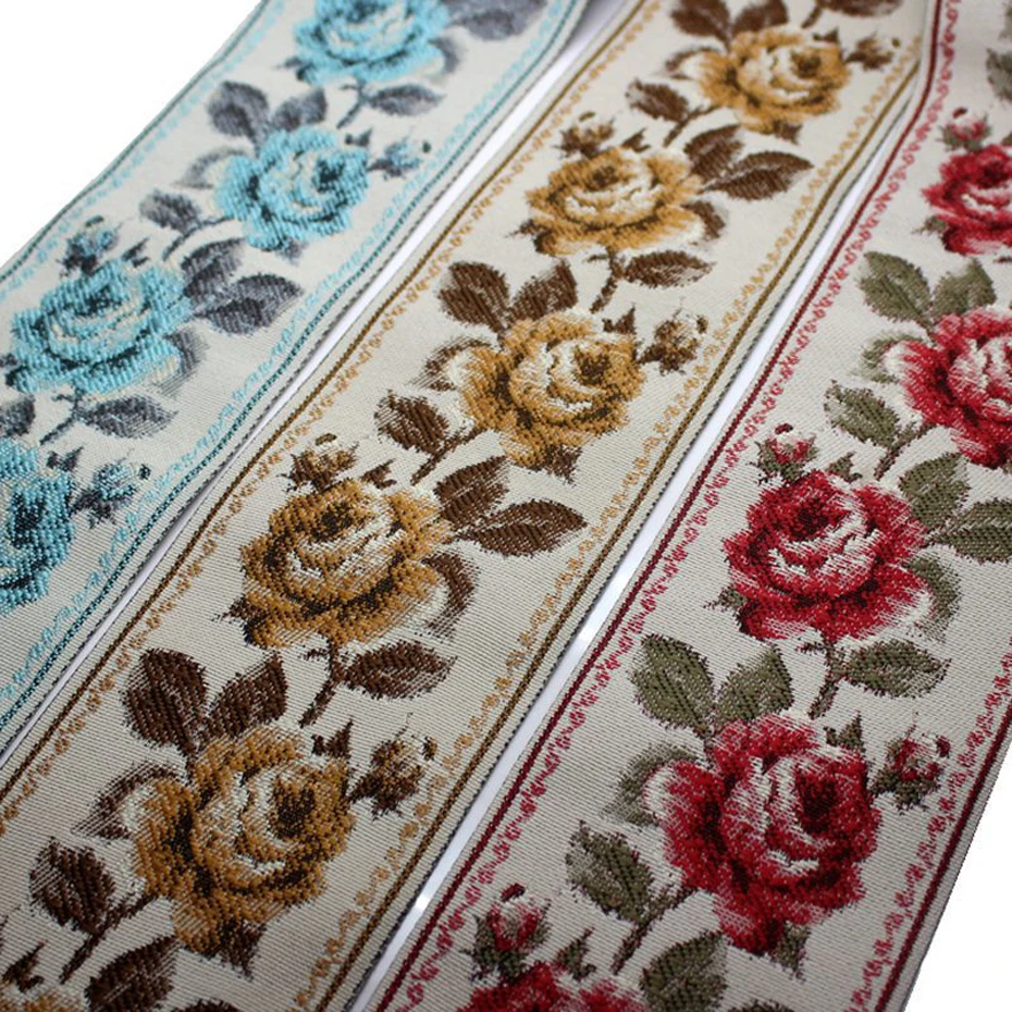 5 Yards 9CM Wide Ethnic Flower Jacquard Trim Rose Lace Ribbon Decoration Trimming Curtain Clothes Bag Handmade DIY Craft
5 Yards 9CM Wide Ethnic Flower Jacquard Trim Rose Lace Ribbon Decoration Trimming Curtain Clothes Bag Handmade DIY Craft