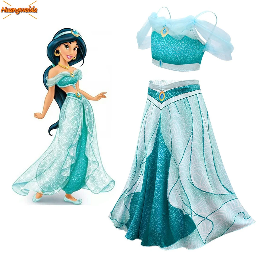 Jasmine Dresses Girls Belly Dancer Princess Dress Aladdin Lamp for Girl Halloween Costume for Kids Top&Skirts Carnival Gift
Jasmine Dresses Girls Belly Dancer Princess Dress Aladdin Lamp for Girl Halloween Costume for Kids Top&Skirts Carnival Gift