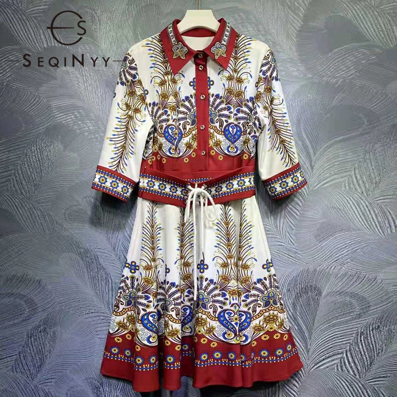 SEQINYY Vintage Dress Red White Flowers Print Summer Spring New Fashion Design High Quality Beading Crystal Mini Casual 
SEQINYY Vintage Dress Red White Flowers Print Summer Spring New Fashion Design High Quality Beading Crystal Mini Casual